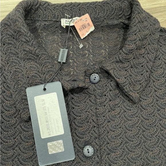 Women’s Missoni Sport Wool Acrylic Collared Button Down Sweater Open Knit - Picture 3 of 13